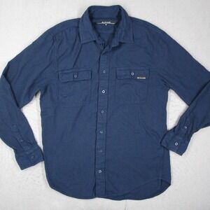 Rivian Mens Long Sleeve Organic Cotton Button Down Shirt Night Blue AP000768 M